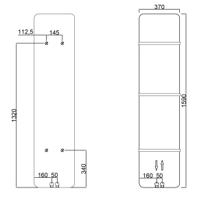 Sapho TABELLA otopné těleso 370x1590 mm, bílá mat MI1537