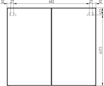 Mereo Aira, Ponte koupelnová galerka 80 cm, zrcadlová skříňka, dub Kronberg CN717GD