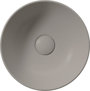GSI PURA keramické umývátko na desku, průměr 32cm, tortora mat 885405
