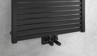 Aqualine TONDI otopné těleso rovné 600x1690 mm, středové připojení, černá mat DT496T