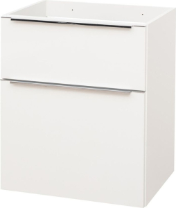Mereo Mailo, koupelnová skříňka 61 cm, bílá, chrom madlo CN510S