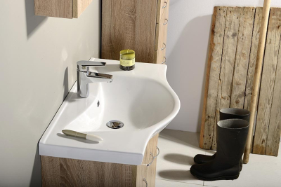 Aqualine KERAMIA FRESH umyvadlová skříňka 74, 5x74x34, 7cm, dub platin 50083