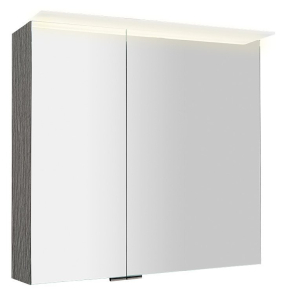 Sapho LINEX galerka s LED osvětlením, 80x70x15cm, dub stříbrný LX080-0011