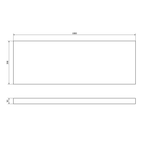 Sapho AVICE deska pod umyvadlo 100x39cm, tl.5cm, cement AV1107