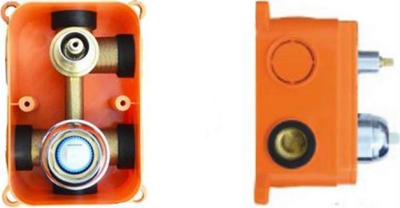 Mereo Sprchová podomítková baterie s trojcestným přepínačem, Eve, Mbox, kulatý kryt, chrom CBV60157A