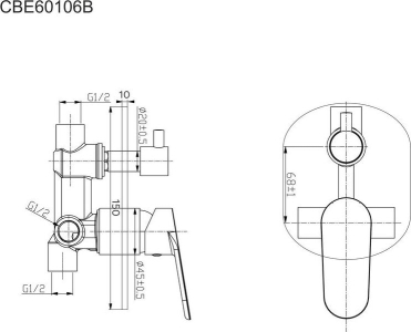 Mereo Vanový set s dvoucestnou podomítkovou bateríí CB650VV1