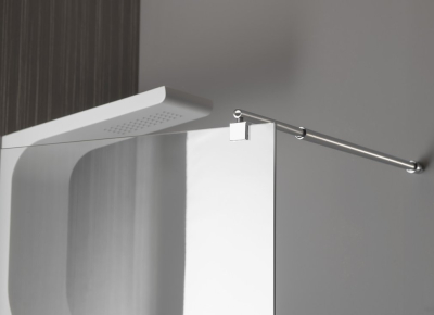 Aqualine WALK-IN zástěna jednodílná k instalaci na zeď, 1200x1900mm, sklo čiré WI121
