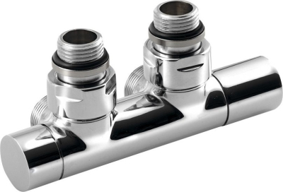 Sapho TWIN připojovací sada ventilů pro středové připojení, chrom CP401S