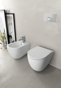 Isvea INFINITY závěsná WC mísa, Rimless, 36, 5x53cm, bílá mat 10NF02004-2L