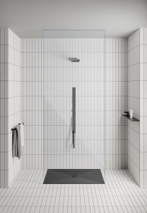 GSI Keramická sprchová vanička, obdélník 120x80x2cm, černá mat 46120826
