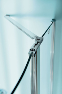Polysan ZOOM LINE čtvrtkruhová sprchová zástěna 900x900mm, čiré sklo, pravá ZL2615R