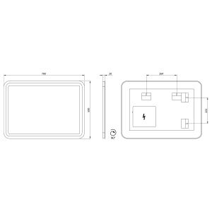 Sapho NYX zrcadlo s LED osvětlením 50x70cm NY050