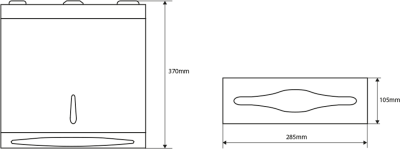 Sapho Zásobník na papírové ručníky 285x370x105mm, nerez mat XP053