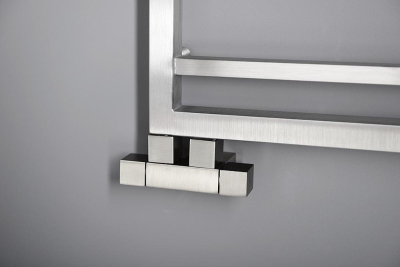 Sapho CUBE TWIN připojovací sada ventilů pro středové připojení, nerez mat CP582S