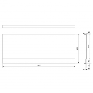 Polysan COUVERT NIKA panel čelní 130x52cm 72852