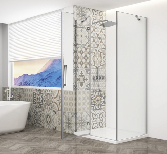 Gelco TRINITY CHROME čtvercový sprchový kout 900x900mm, čiré sklo, levé GT5690-90CL-CH