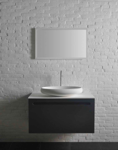 Sapho THIN umyvadlo na desku, Rockstone, 60x40 cm, bílá mat WN213