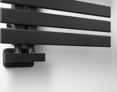 Sapho CUBE TWIN připojovací sada ventilů pro středové připojení, černá mat CP581BS