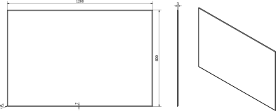 Sapho ACCORD zrcadlo s fazetou 120x80cm, CU free MF453