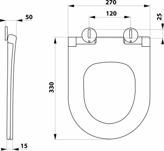 Aqualine PETIT WC sedátko, Easy Take, bílá PT005