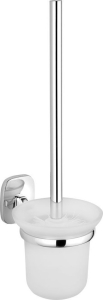 Aqualine RUMBA WC štětka závěsná, mléčné sklo, chrom RB108
