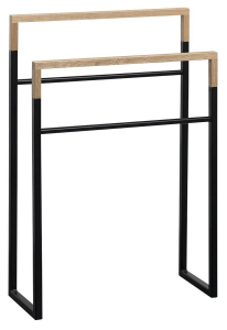 Sapho SKA stojan na ručníky 550x800x200mm, černá mat/dub SKA308