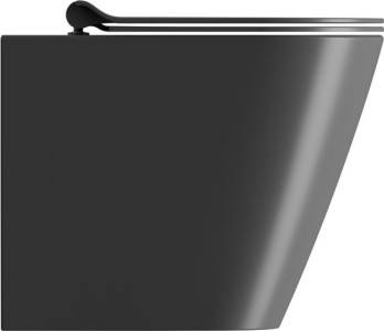 GSI KUBE X WC mísa stojící, Swirlflush, 36x55cm, spodní/zadní odpad, černá dual-mat 941026