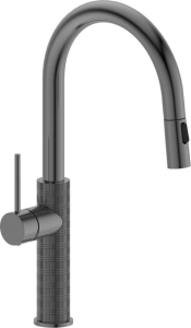 Sapho FLAWO stojánková dřezová baterie s výsuvnou sprškou, gun metal FR576GM