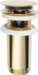 Omp Tea Umyvadlová výpust 5/4“, click-clack, velká zátka, max 80mm, zlato 7533.370.5.3