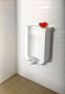 Kerasan WALDORF urinál se zakrytým přívodem vody, 44x72cm, bílá 413001