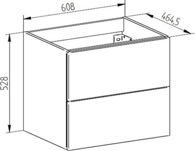 Mereo Aira, koupelnová skříňka 61 cm, šedá CN730S
