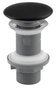 Isvea Umyvadlová výpust 5/4“, click-clack, keramická zátka, 20-70mm, černá mat 38TP0163I
