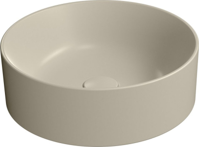 GSI KUBE X keramické umyvadlo na desku, průměr 40cm, creta mat 942608