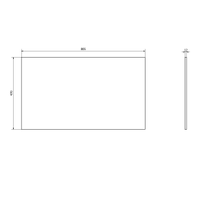 Sapho SKARA deska Rockstone 805x12x470 mm, bílá mat CG023-0101