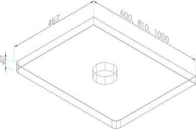 Mereo Siena, koupelnová deska na skříňku, dub masiv, 100cm CN482D