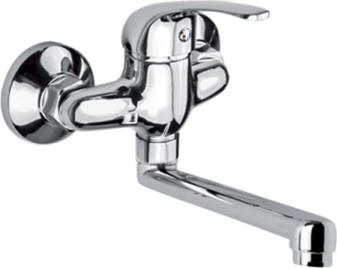 Mereo Dřezová nástěnná baterie, Lila, 100 mm, s ramínkem plochým rovným 210 mm, chrom CBEE302A