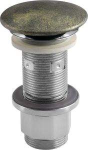 Sapho Umyvadlová výpust 5/4“, click-clack, betonová zátka, 10-80mm, zlato FG918