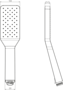Sapho Ruční sprcha se samočistícím systémem, 240x60mm, ABS/chrom 1204-30