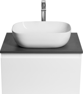 Aqualine ALTAIR skříňka s deskou 62, 5 cm, bílá/antracit břidlice AI267-03
