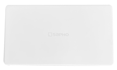 Sapho Kryt odpadu 144x82mm, logo SAPHO, litý mramor, bílá ND-55032-1