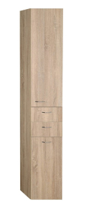 Aqualine ZOJA/KERAMIA FRESH skříňka vysoká s košem 35x184x29cm, dub platin 51232