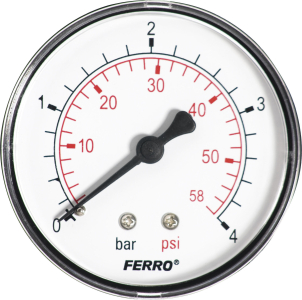 Novaservis Manometr 63mm 1/4" Axiál 0-4 bar M6304A