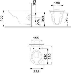 Mereo WC závěsný klozet se soft close sedátkem CSS114S VSD72