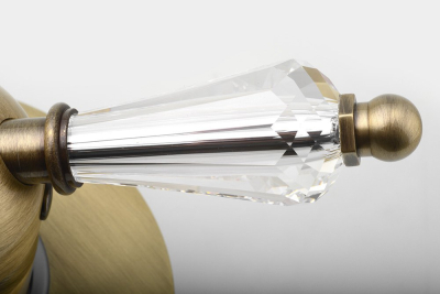 Sapho KIRKÉ CRYSTAL podomítková sprchová baterie, 1 výstup, páčka krystal, bronz KI41KB