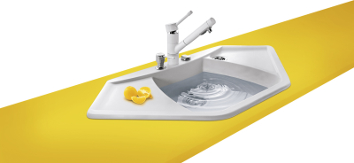 Granitový dřez Sinks NAIKY 980 Milk + Vitalia G17428