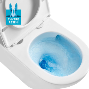 Mereo WC kombi, vario odpad, kapotované, Smart Flush RIMLESS, keramické, vč. sedátka VSD91T2