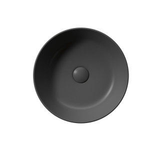 GSI KUBE X keramické umývátko na desku, průměr 32cm, černá mat 943526