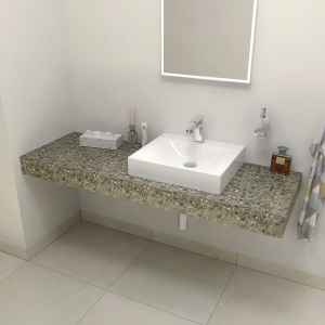 Sapho TAILOR rockstone deska 140x50 cm, provedení límce R TR140R