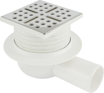 Klum Vpusť podlahová, 100x100 mm s nerezovou mřížkou PR7020C
