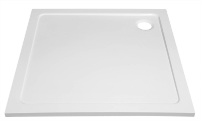 Aqualine TECMI sprchová vanička z litého mramoru, čtverec 80x80cm, bílá PQ008